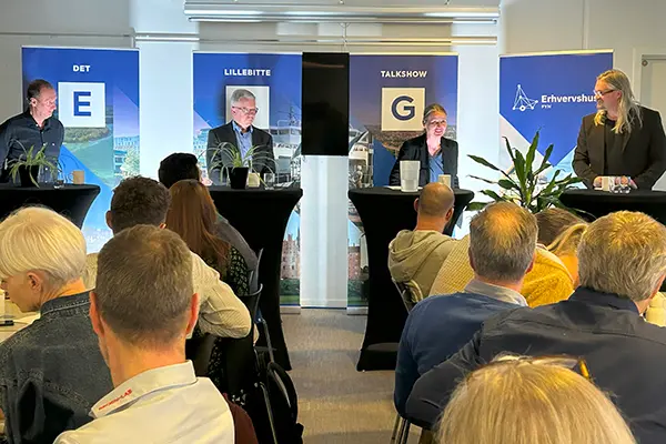 ESG Netværk Fyn møde 1_paneldeltagerne i "Det lillebitte talkshow om EGS"